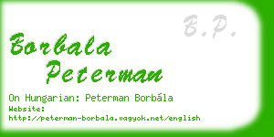 borbala peterman business card