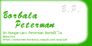 borbala peterman business card